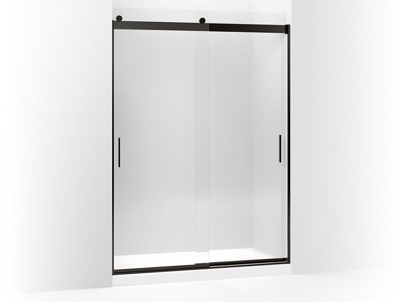 KOHLER K-706165-L-ABZ Levity Sliding shower door, 82" H x 56-5/8 - 59-5/8" W, with 5/16" thick Crystal Clear glass