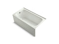 KOHLER K-1150-LAW-NY Bancroft 60" x 32" alcove bath with Bask heated surface, integral apron, and left-hand drain