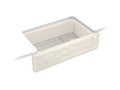 KOHLER K-29825-CM5 Cairn Undermount single-bowl farmhouse kitchen sink with faceted design and tall apron