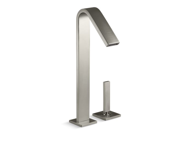 KOHLER K-14660-4-BN Vibrant Brushed Nickel Loure Tall Single-handle bathroom sink faucet, 1.2 gpm