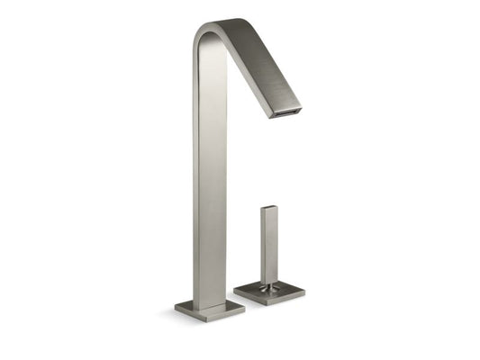 KOHLER K-14660-4-BN Vibrant Brushed Nickel Loure Tall Single-handle bathroom sink faucet, 1.2 gpm