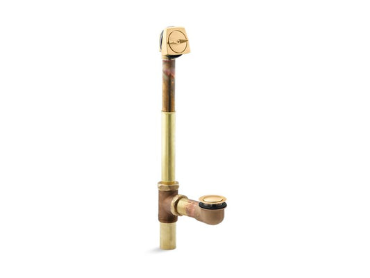 KOHLER K-7167-2MB Vibrant Brushed Moderne Brass Clearflo 2" adjustable pop-up drain with high volume and tailpiece