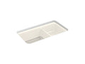 KOHLER K-8204-CM5 Cairn 33-1/2" x 18-5/16" x 10-1/8" Neoroc undermount double-bowl large/medium kitchen sink with rack