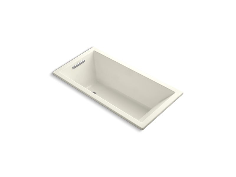 KOHLER K-1167-VBW-96 Underscore 60" X 30" Drop-In Vibracoustic Bath With Bask Heated Surface In Biscuit