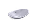 KOHLER K-5403-LG-GRL Iron Plains Oval Wading Pool bathroom sink with Lavender Grey painted underside