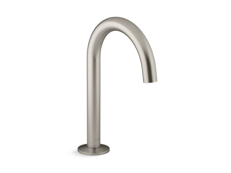KOHLER K-77967-BN Vibrant Brushed Nickel Components Bathroom sink spout with Tube design, 1.2 gpm