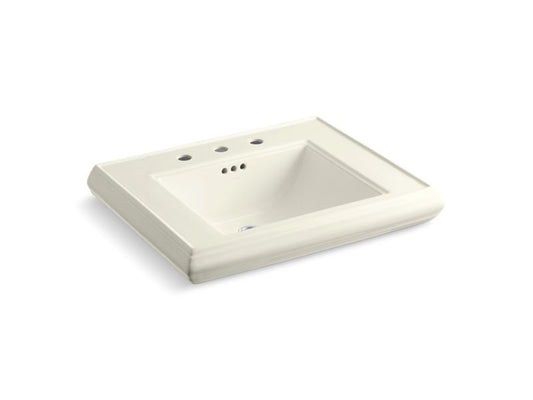 KOHLER K-2259-8-96 Biscuit Memoirs Pedestal/console table bathroom sink basin with 8" widespread faucet holes