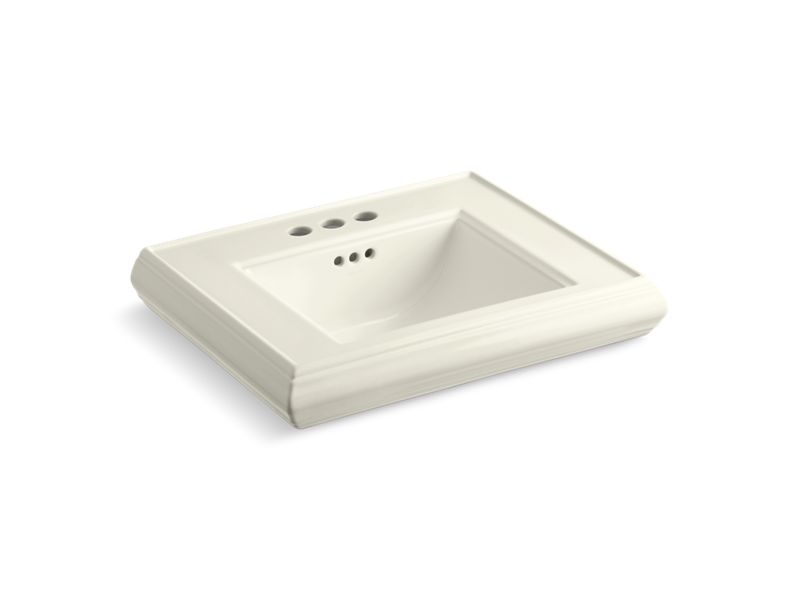 KOHLER K-2239-4-96 Biscuit Memoirs Pedestal/console table bathroom sink basin with 4" centerset faucet holes