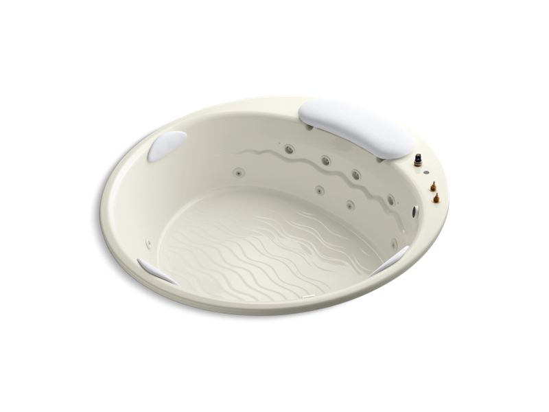 KOHLER K-1397-H3-96 RiverBath 75" x 75" drop-in whirlpool with heater without jet trim