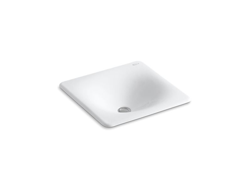 KOHLER K-2827-0 Iron/Tones 16-3/8" x 15-5/8" x 5-3/4" Drop-in/undermount bathroom sink