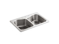 KOHLER K-3369-3-NA Staccato 33" Top-Mount Double-Bowl Kitchen Sink