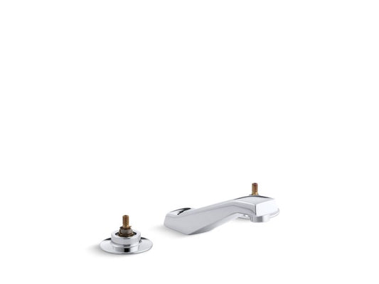 KOHLER K-7307-KNE-CP Triton 0.5 gpm widespread commercial bathroom sink base faucet with rigid connections and vandal-resistant aerator, requires handles, drain not included
