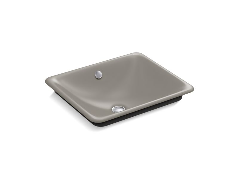 KOHLER K-5400-P5-K4 Iron Plains Rectangle Wading Pool Vessel bathroom sink with Iron Black painted underside