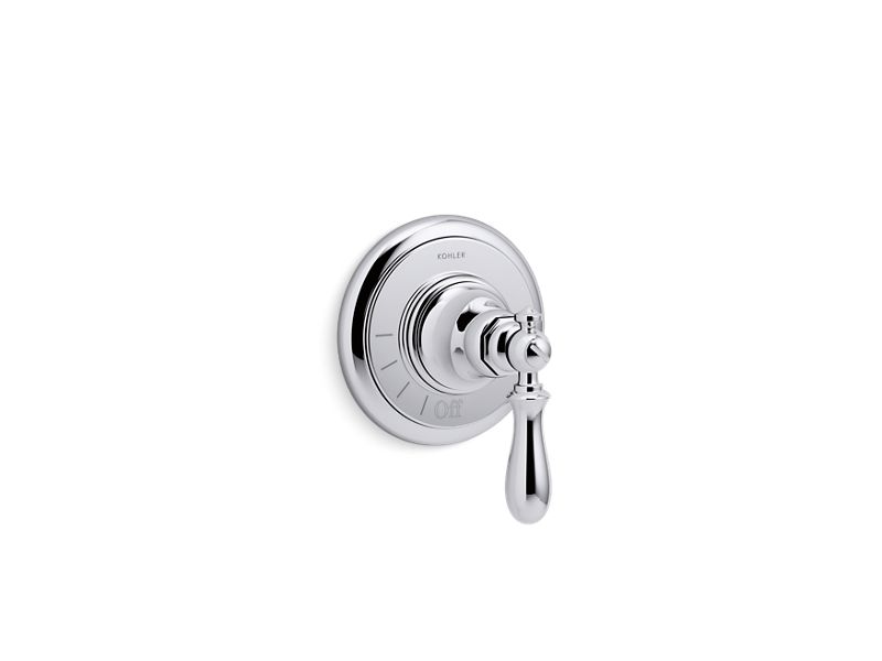 KOHLER K-T72771-9M-CP Polished Chrome Artifacts Volume control valve trim with swing lever handle