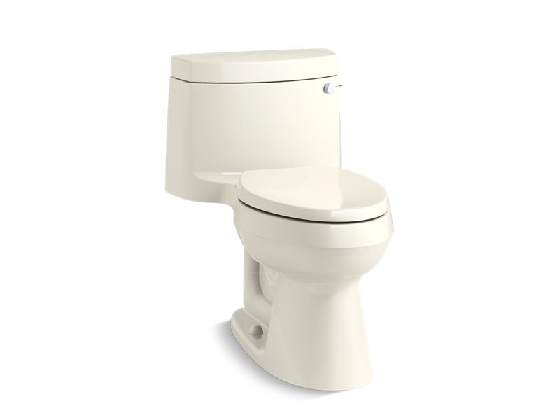 KOHLER K-3828-RA-96 Biscuit Cimarron One-piece elongated 1.28 gpf chair height toilet with right-hand trip lever, and Quiet-Close seat