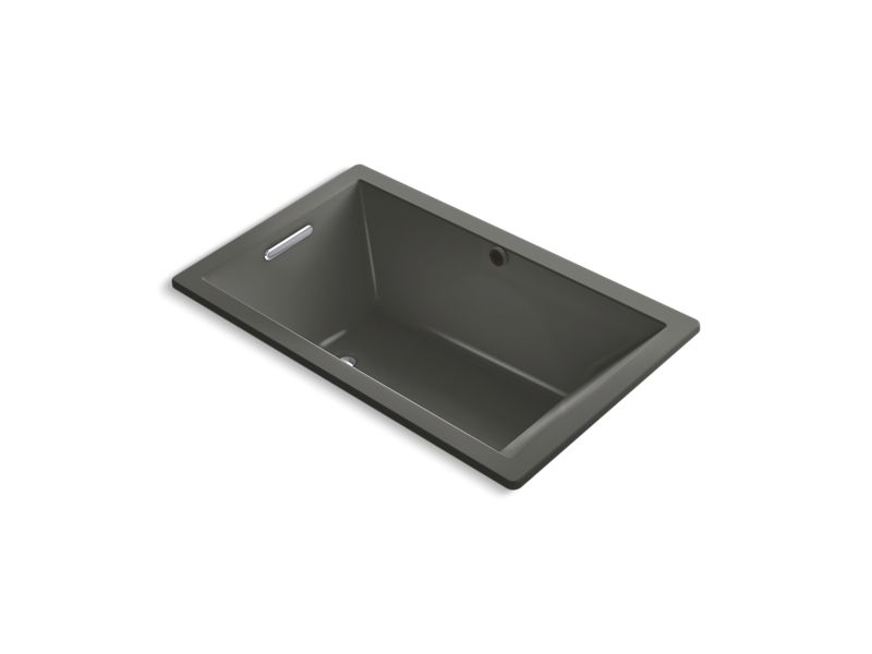 KOHLER K-1849-VBW-58 Underscore 60" X 36" Drop-In Vibracoustic Bath With Bask Heated Surface In Thunder Grey