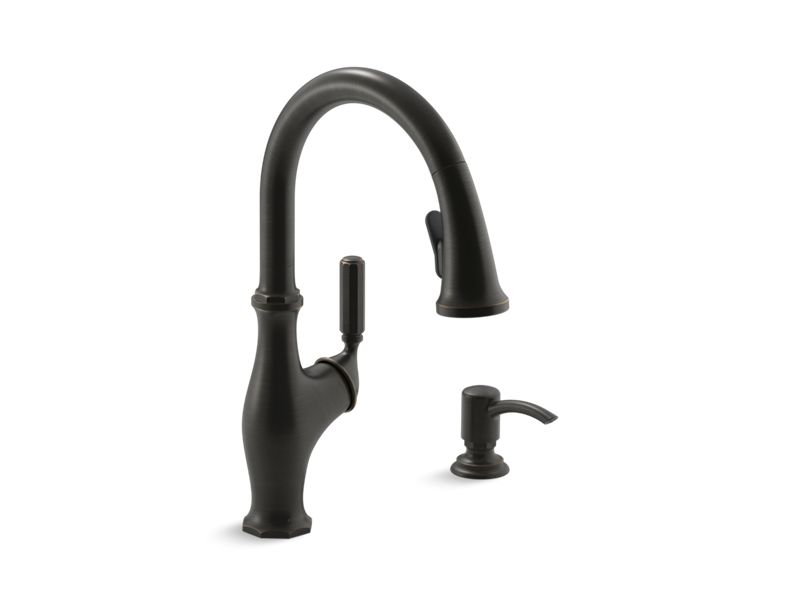 KOHLER K-R11921-SD-2BZ Oil-Rubbed Bronze Worth Pull-down kitchen faucet