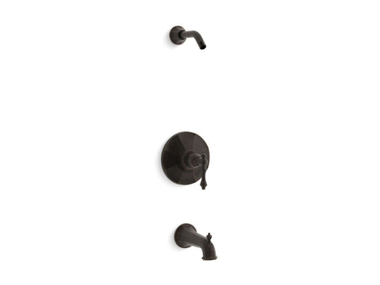 KOHLER K-TLS13492-4-2BZ Kelston Rite-Temp(R) bath and shower valve trim with lever handle and spout, less showerhead