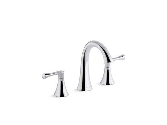 KOHLER K-R78047-4D-CP Polished Chrome Lilyfield Widespread bathroom sink faucet