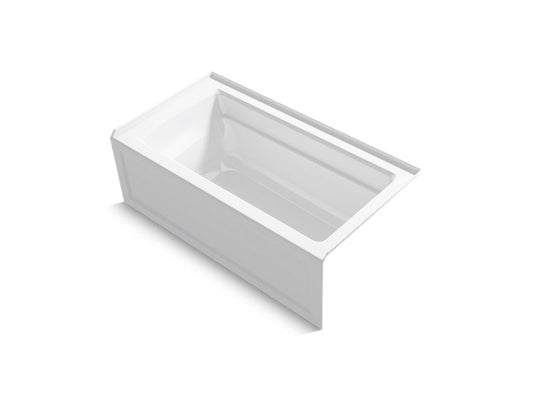 KOHLER K-1123-ZV-0 Archer 60" x 32" alcove bath with integral apron, right drain