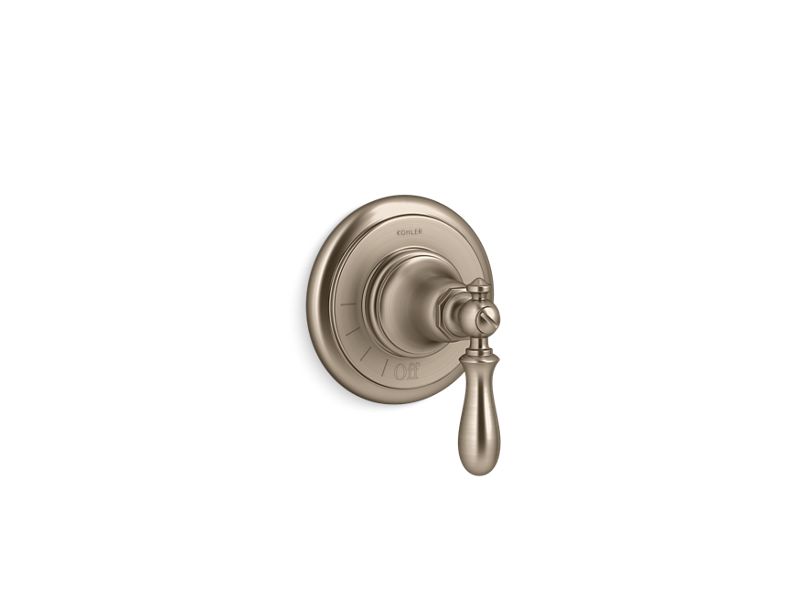 KOHLER K-T72771-9M-BV Vibrant Brushed Bronze Artifacts MasterShower volume control valve trim with swing lever handle