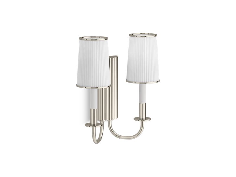 KOHLER K-28544-SC02-SNL Polished Nickel Tresdoux Two-light sconce