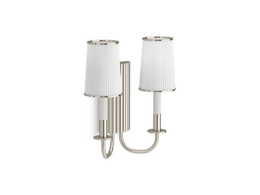 KOHLER K-28544-SC02-SNL Polished Nickel Tresdoux Two-light sconce