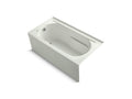 KOHLER K-1184-LA-NY Devonshire 60" x 32" alcove bath with integral apron, integral flange and left-hand drain