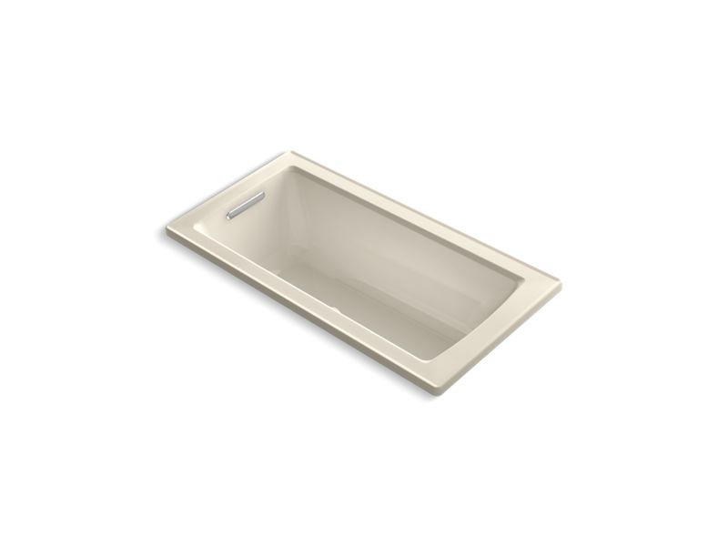 KOHLER Archer K-1947-GH-47 Almond 60" x 30" drop-in Heated BubbleMassage air bath