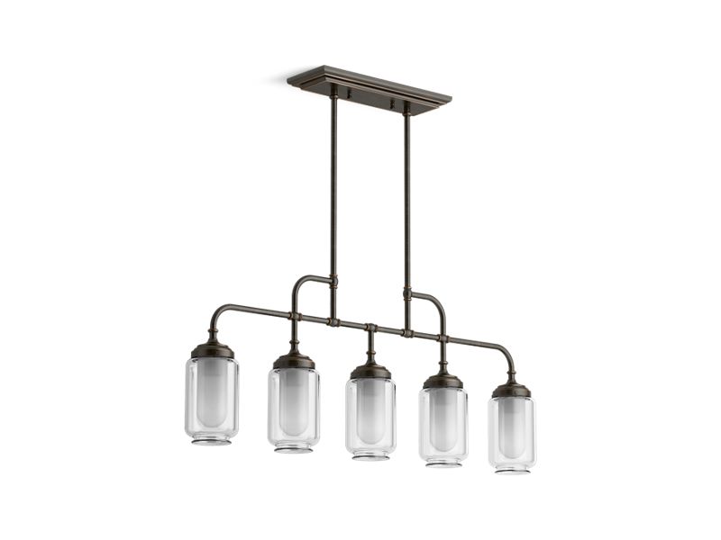 KOHLER K-22660-CH05-BZL Oil-Rubbed Bronze Artifacts Five-light linear chandelier