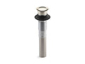 KOHLER K-7124-SN Clicker Drain Without Overflow In Vibrant Polished Nickel