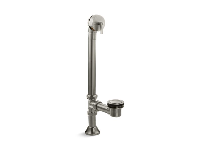KOHLER K-7178-BN Vibrant Brushed Nickel Iron Works Decorative 1-1/2" adjustable pop-up bath drain for 5' whirlpool with tailpiece