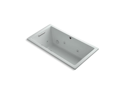 KOHLER K-1168-JH-95 Ice Grey Underscore 60" x 32" heated whirlpool bath with end drain