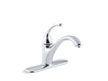 KOHLER K-10411-CP Forte 3-hole kitchen sink faucet with 9-1/16" spout