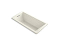 KOHLER K-1822-VBW-96 Underscore 66" X 32" Drop-In Vibracoustic Bath With Bask Heated Surface In Biscuit