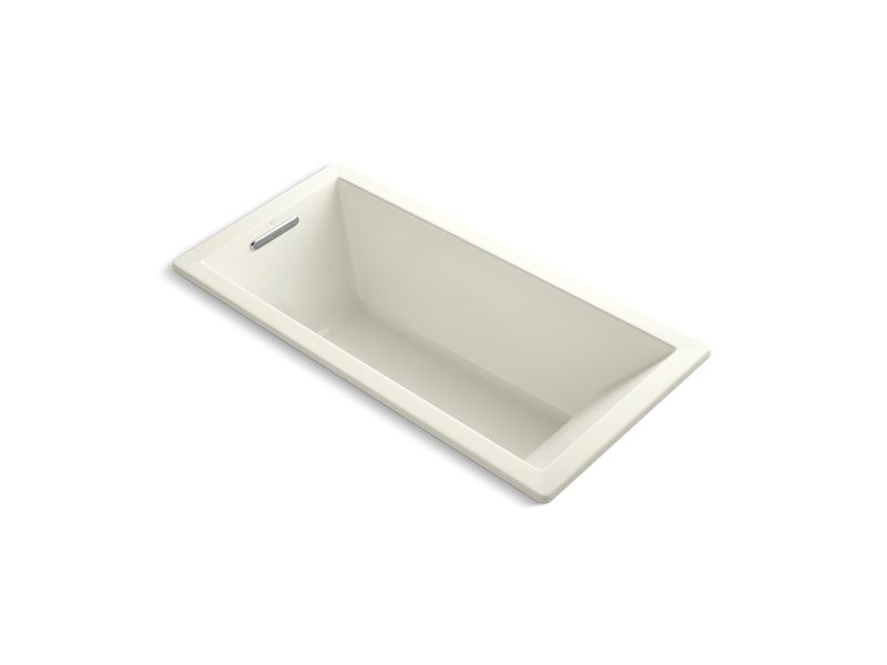 KOHLER K-1822-VBW-96 Underscore 66" X 32" Drop-In Vibracoustic Bath With Bask Heated Surface In Biscuit