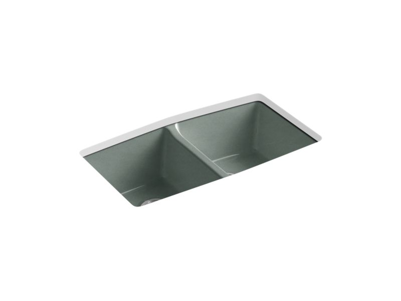 KOHLER K-5846-5U-FT Brookfield 33" x 22" x 9-5/8" undermount double-equal kitchen sink