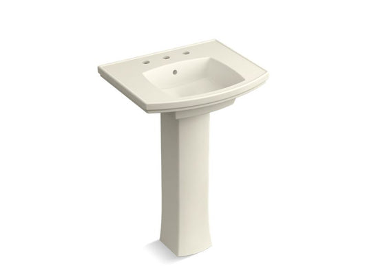 KOHLER K-24050-8-96 Kelston Pedestal bathroom sink with 8" centerset faucet holes