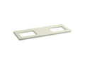 KOHLER K-5461-S35 Solid/Expressions 61" vanity-top with double Verticyl rectangular cutout