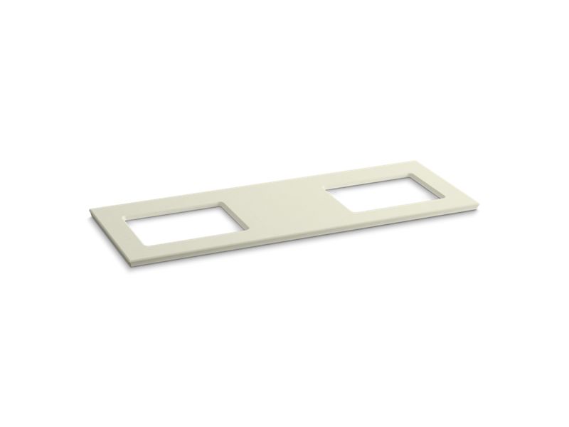 KOHLER K-5461-S35 Solid/Expressions 61" vanity-top with double Verticyl rectangular cutout