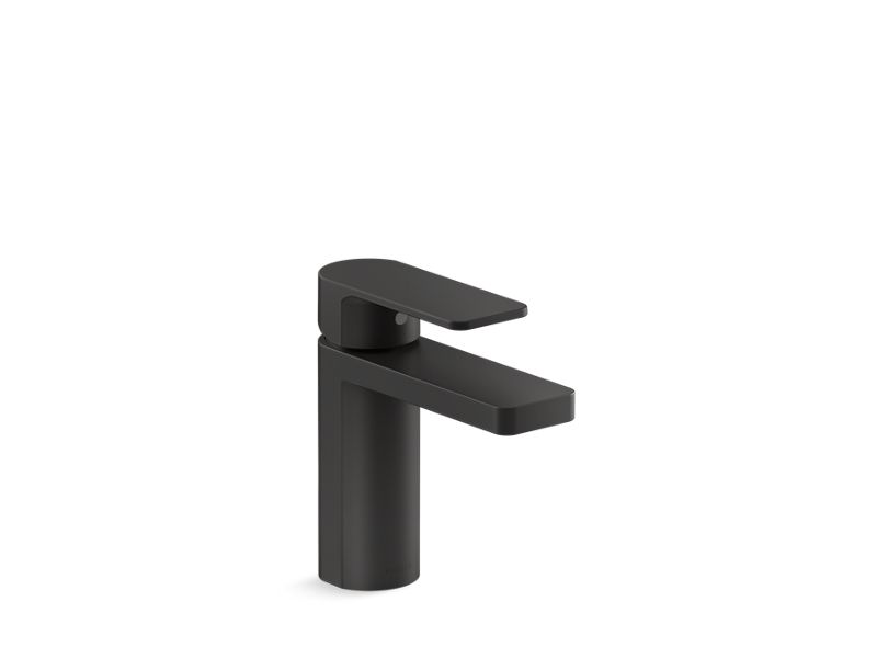 KOHLER K-23472-4-BL Matte Black Parallel Single-handle bathroom sink faucet, 1.2 gpm