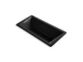 KOHLER K-1822-GHVB-7 Underscore 66" X 32" Drop-In Vibracoustic Bath With Heated Bubblemassage In Black Black