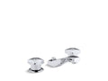KOHLER K-7437-2A-CP Triton Widespread commercial bathroom sink faucet with standard handles, pop-up drain and 5" standard spout