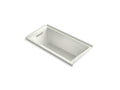 KOHLER K-1167-VBLW-NY Underscore 60" X 30" Alcove Vibracoustic Bath With Bask Heated Surface, Left Drain In Dune