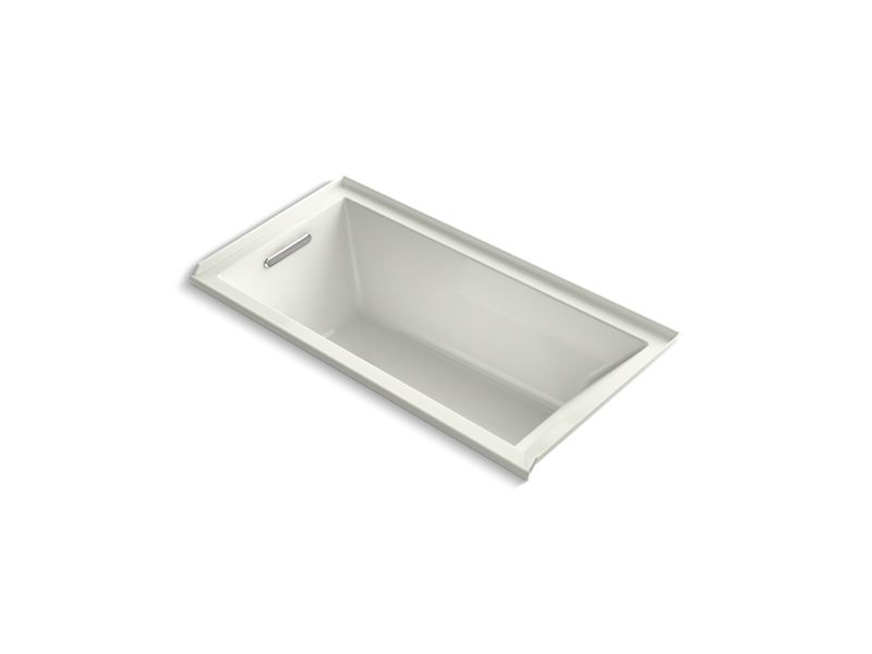 KOHLER K-1167-VBLW-NY Underscore 60" X 30" Alcove Vibracoustic Bath With Bask Heated Surface, Left Drain In Dune