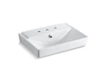 KOHLER K-5027-8-0 Reve 23" pedestal bathroom sink basin with 8" widespread faucet holes
