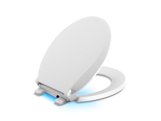 KOHLER K-75758-0 Cachet Nightlight Quiet-Close Round-front toilet seat