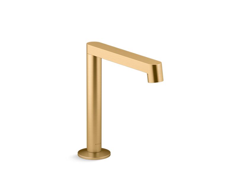 KOHLER K-77969-2MB Vibrant Brushed Moderne Brass Components Bathroom sink spout with Row design, 1.2 gpm