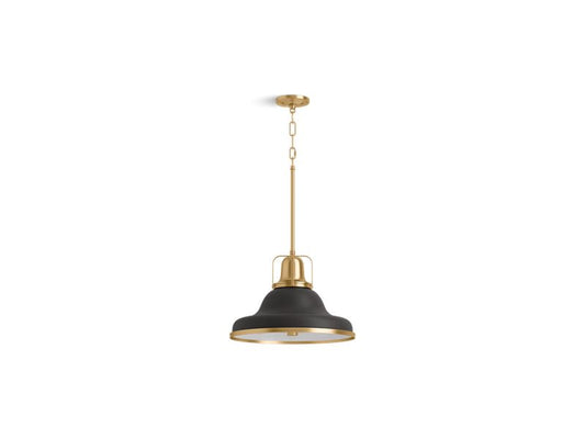 KOHLER K-32290-PE03-BML Black with Brass Trim Hauksbee Pendant