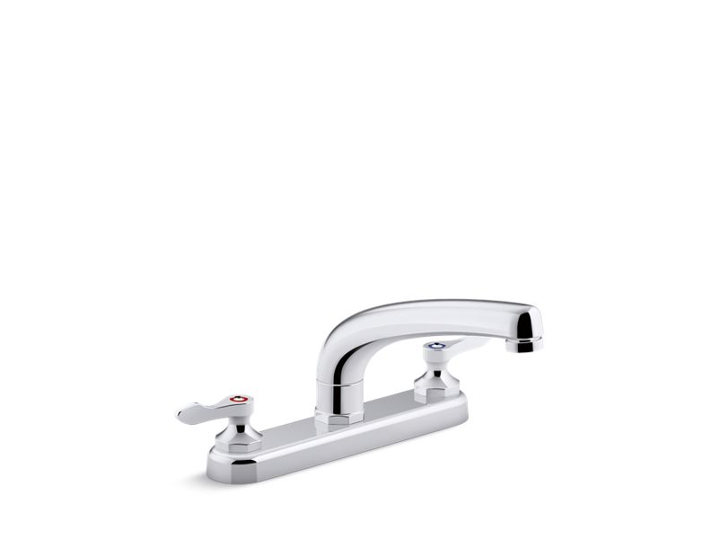 KOHLER K-810T20-4AFA-CP Polished Chrome Triton Bowe 1.8 gpm kitchen sink faucet with 8-3/16" swing spout, aerated flow and lever handles